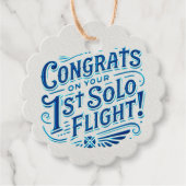 Glückwünsche auf Ihrem 1. Solo Flug! Geschenkanhänger (Vorderseite)