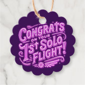 Glückwünsche auf Ihrem 1. Solo Flug! Geschenkanhänger (Vorderseite)