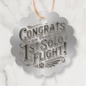 Glückwünsche auf Ihrem 1. Solo Flug! Geschenkanhänger (Vorderseite)