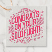 Glückwünsche auf Ihrem 1. Solo Flug! Geschenkanhänger (Vorderseite)