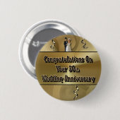 Glückwünsche auf Ihrem 50. Hochzeitstag Button (Vorne & Hinten)