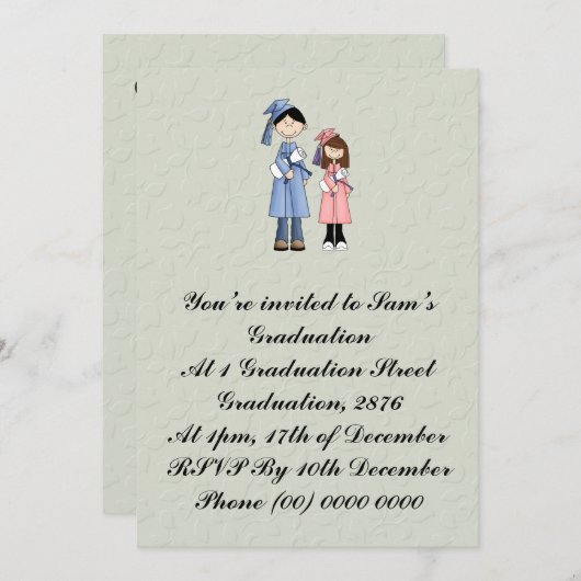 Glückwünsche auf Ihrem Abschluss Einladung (Vorne/Hinten)