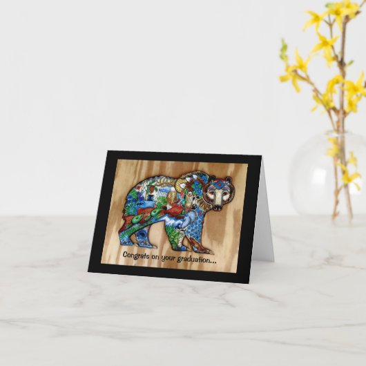 Glückwünsche auf Ihrem Abschluss Faltkarte Karte (Gelbe Blume)