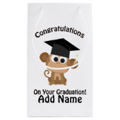 Glückwünsche auf Ihrem Abschlussaffen Kleine Geschenktüte (Rückseite)