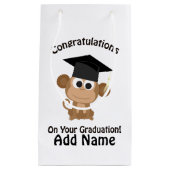 Glückwünsche auf Ihrem Abschlussaffen Kleine Geschenktüte (Vorderseite)