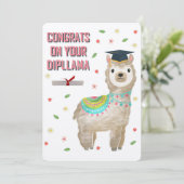 GLÜCKWÜNSCHE AUF IHREM DIPLLAMA! FEIERTAGSKARTE (Stehend Vorderseite)