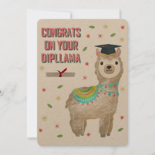 GLÜCKWÜNSCHE AUF IHREM DIPLLAMA! FEIERTAGSKARTE