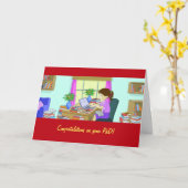 Glückwünsche auf Ihrem Doktortitel, lustige Bücher Karte (Gelbe Blume)