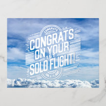 Glückwünsche auf Ihrem ersten Solo-Flug