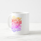 Glückwünsche auf Ihrem ersten Solo-Flug Kaffeetasse (Vorderseite Links)