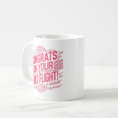 Glückwünsche auf Ihrem ersten Solo-Flug Kaffeetasse (Vorderseite Links)