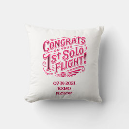 Glückwünsche auf Ihrem ersten Solo-Flug Kissen