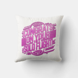 Glückwünsche auf Ihrem ersten Solo-Flug Kissen