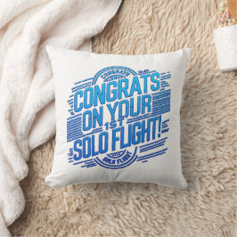Glückwünsche auf Ihrem ersten Solo-Flug Kissen