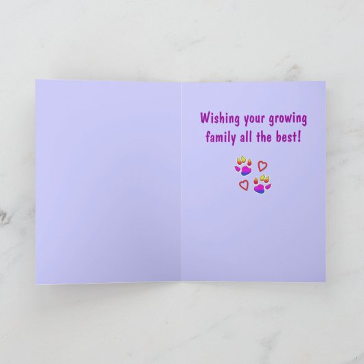 Glückwünsche auf Ihrem neuen Welpen Karte (Innenseite)