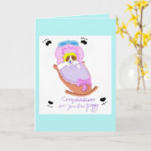 Glückwünsche auf Ihrem neuen Welpen Karte (Gelbe Blume)