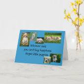 Glückwünsche auf Ihrem neuen Welpen! Karte (Gelbe Blume)