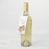 Glückwünsche auf Ihrem neuen Zuhause-Blume-Bouquet Flaschenanhänger (Angewinkelt)