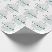 Glückwünsche auf Ihrem neuen Zuhause-Wrapper Geschenkpapier (Ecke)
