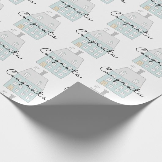 Glückwünsche auf Ihrem neuen Zuhause-Wrapper Geschenkpapier (Ecke)