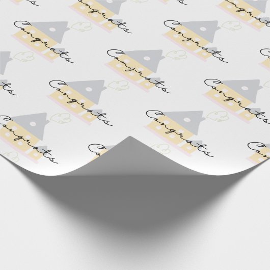Glückwünsche auf Ihrem neuen Zuhause-Wrapper Geschenkpapier (Ecke)