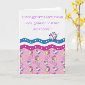 Glückwünsche auf Ihrem Neuzugang! Karte (Gelbe Blume)