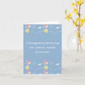 Glückwünsche auf Ihrem Neuzugang! Karte (Gelbe Blume)