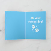 Glückwünsche auf Ihrem Rettungs-Hund Karte (Innenseite)