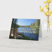 Glückwünsche auf Ihrem Ruhestand, Bank, See Karte (Gelbe Blume)