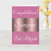 Glückwünsche auf Ihrem Schläger Mitzvah Karte (Gelbe Blume)