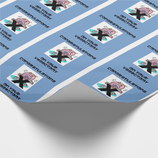Glückwünsche auf Ihrem Vasectomy Geschenkpapier (Ecke)