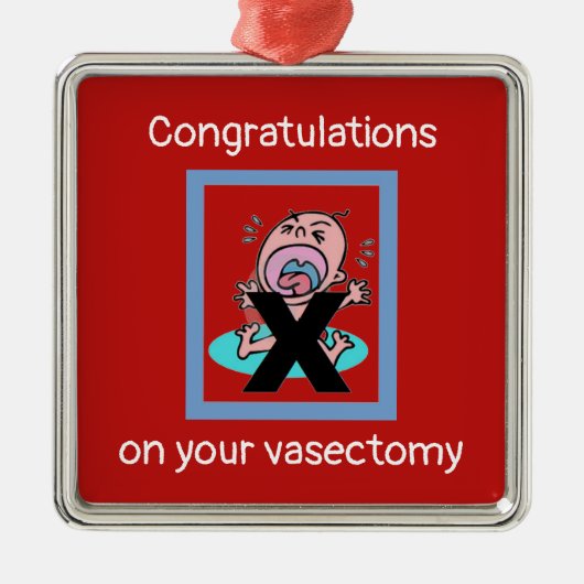 Glückwünsche auf Ihrem Vasectomy Ornament Aus Metall (Vorne)