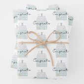 Glückwünsche auf Ihren neuen Zuhause-Wrapping Pape Geschenkpapier Set (Beispiel)