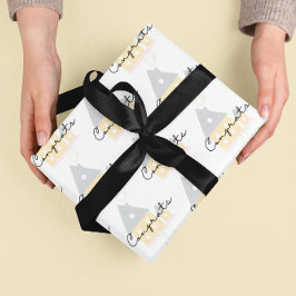 Glückwünsche auf Ihren neuen Zuhause-Wrapping Pape Geschenkpapier Set