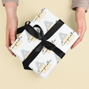 Glückwünsche auf Ihren neuen Zuhause-Wrapping Pape Geschenkpapier Set