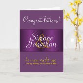 Glückwünsche auf Ihrer Hochzeits-Hochzeit Karte (Gelbe Blume)