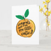 Glückwünsche auf Ihrer kleinen Süsse Babyduschkart Karte (Gelbe Blume)