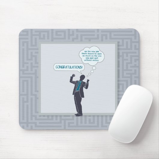 Glückwünsche auf Ihrer neuen Job-Mausunterlage Mousepad (Mit Mouse)