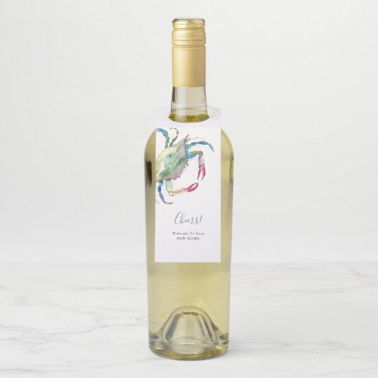 Glückwünsche auf Ihrer neuen Zuhause Blue Crab Wei Flaschenanhänger (Auf Flasche)