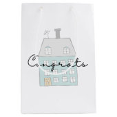 Glückwünsche auf Ihrer neuen Zuhause-Geschenktasch Mittlere Geschenktüte (Vorderseite)