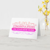 Glückwünsche auf Ihrer neuen Zuhause-Gruß-Karte Karte (Gelbe Blume)