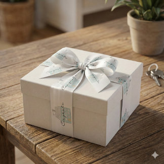 Glückwünsche auf Ihrer neuen Zuhause-Multifunktion Satinband