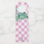 Glückwünsche auf Ihrer neuen Zuhause Rosa Flamingo Flaschenanhänger (Rückseite)