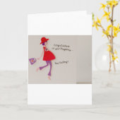 Glückwünsche auf Ihrer Schwangerschaft! Karte (Gelbe Blume)