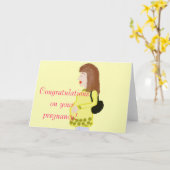 Glückwünsche auf Ihrer Schwangerschaftsgruß Karte (Gelbe Blume)