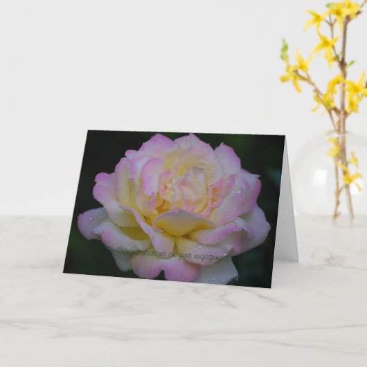 Glückwünsche auf Ihrer Verlobung Karte (Gelbe Blume)