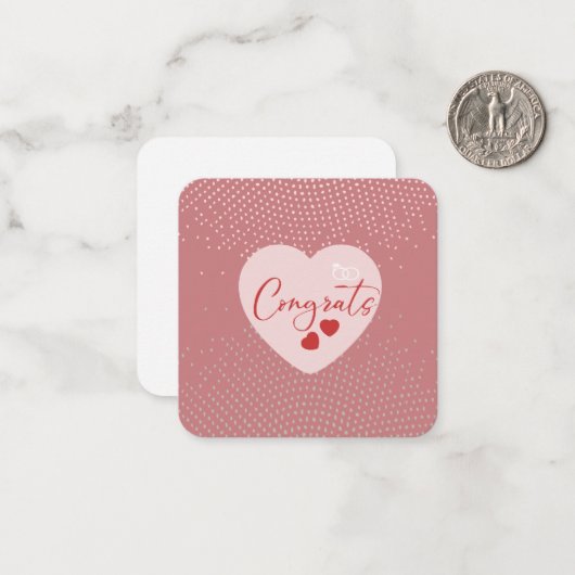 Glückwünsche auf Ihrer Verlobung Mitteilungskarte (Vorderseite/Rückseite Beispiel)