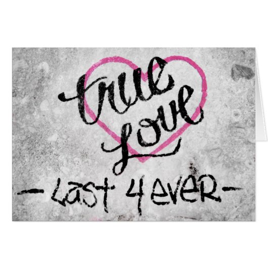 Glückwünsche auf Ihrer Verlobung, True Love Graffi (Vorderseite (Horizontal))