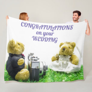 GLÜCKWÜNSCHE auf Ihrer WEDD Fleecedecke