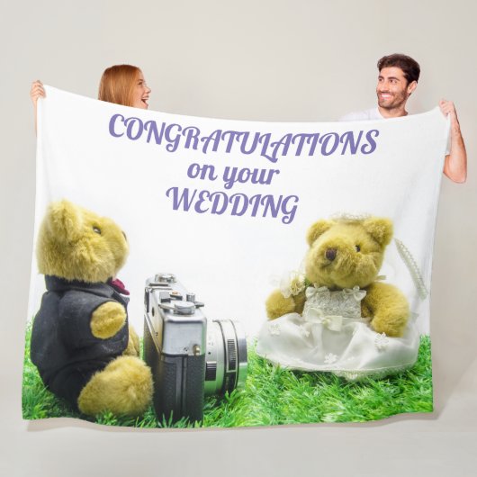 GLÜCKWÜNSCHE auf Ihrer WEDD Fleecedecke (Beispiel)